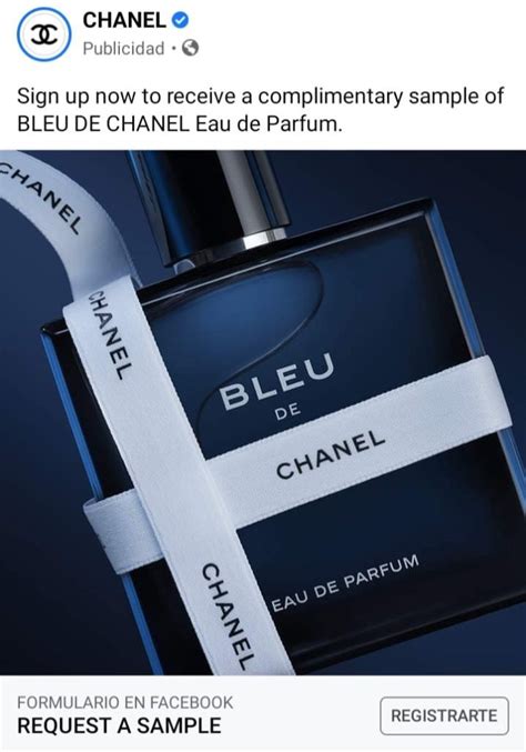 bleu de chanel free sample.